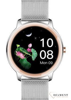 Smartwatch Rubicon na bransolecie Super Slim 9 mm srebrny RNBE66 (5).jpg